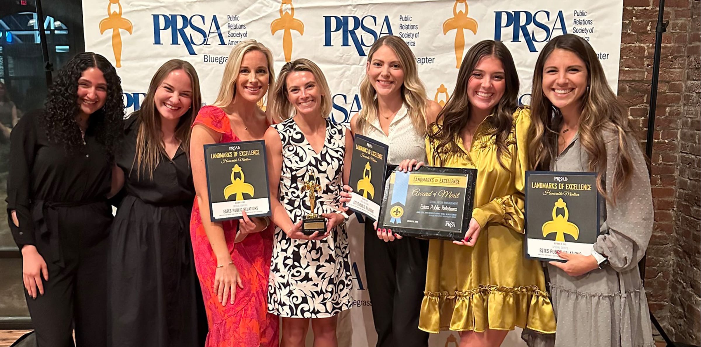 Estes Public Relation's team at the PRSA Awards Ceremony.