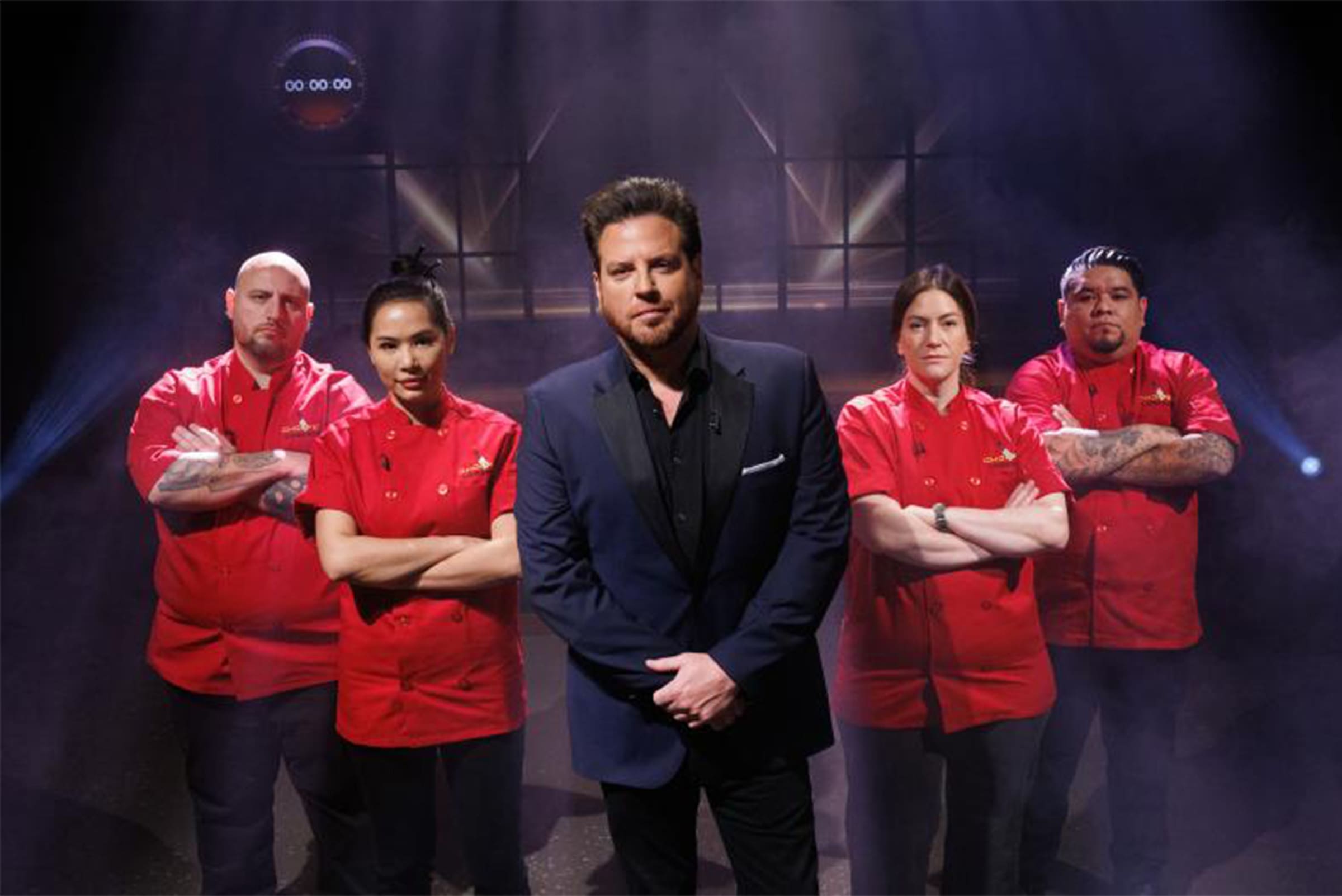 Chopped Legends Scott Conant Team Photo Credit Jason DeCrow